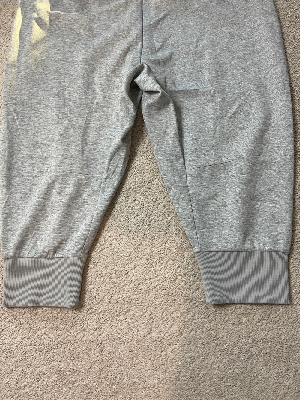 adidas adult Light Gray Jogger Sweatpants with Black Waistband - Picture 6 of 6